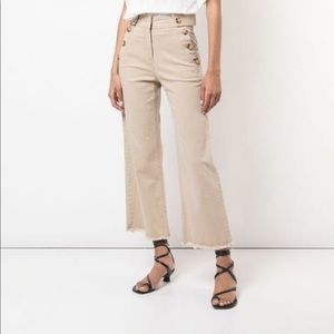 NWT 10 Crosby Derek Lam Slim Culottes Khaki 2